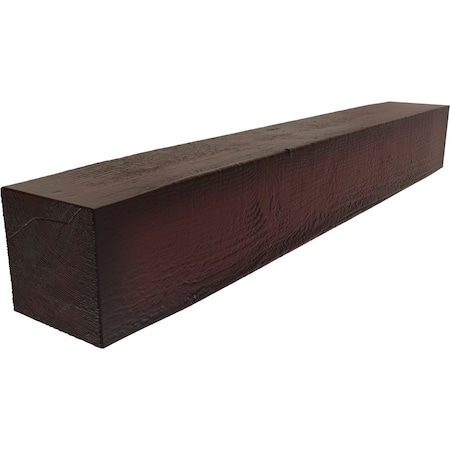 Ekena Millwork Rough Sawn Faux Wood Fireplace Mantel, Premium Cherry, 4"H x 4"D x 36"W MANURS04X04X36ZY